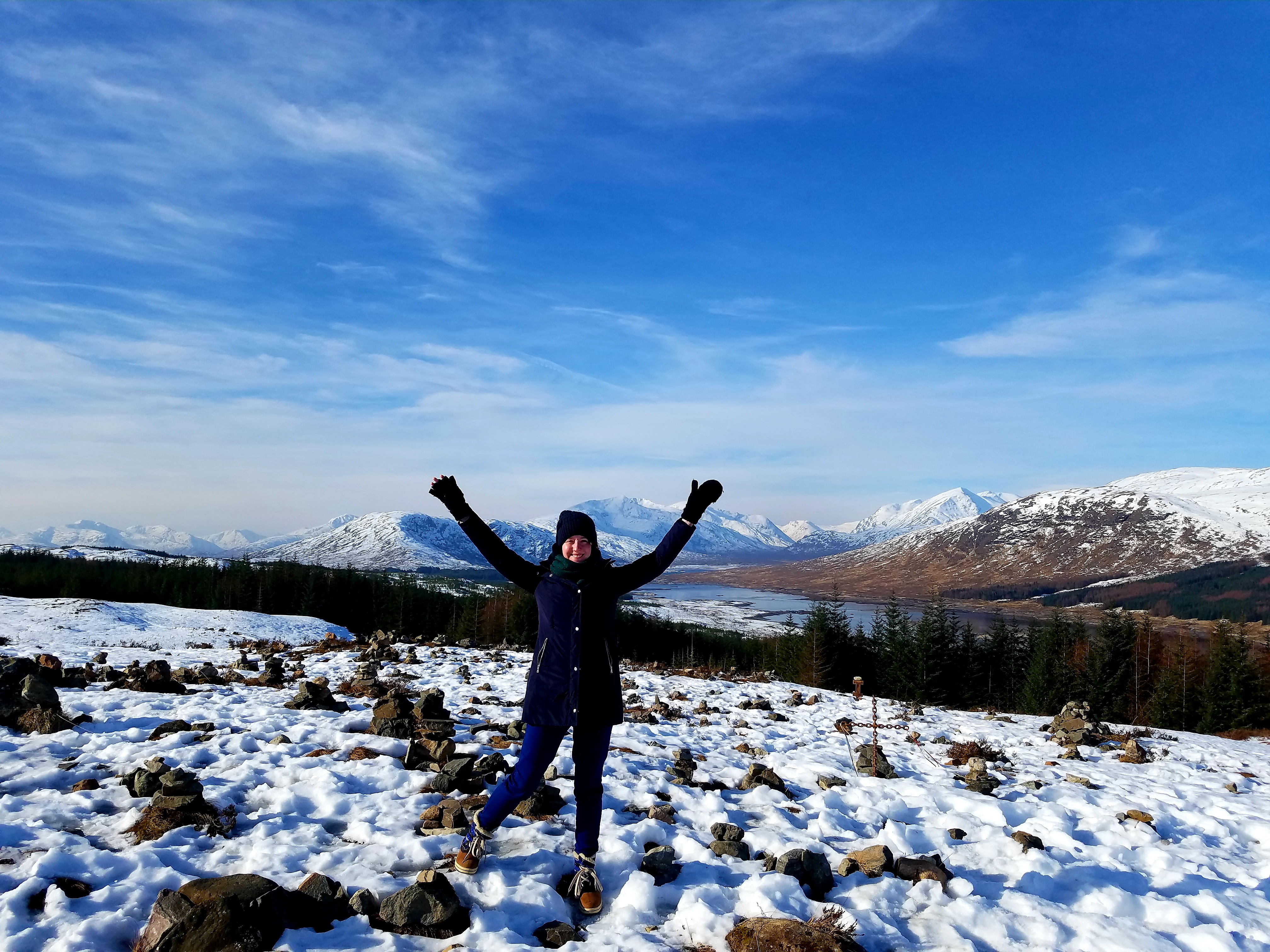 Rebecca Laoch hiking in the Isle of Skye, Scotland.