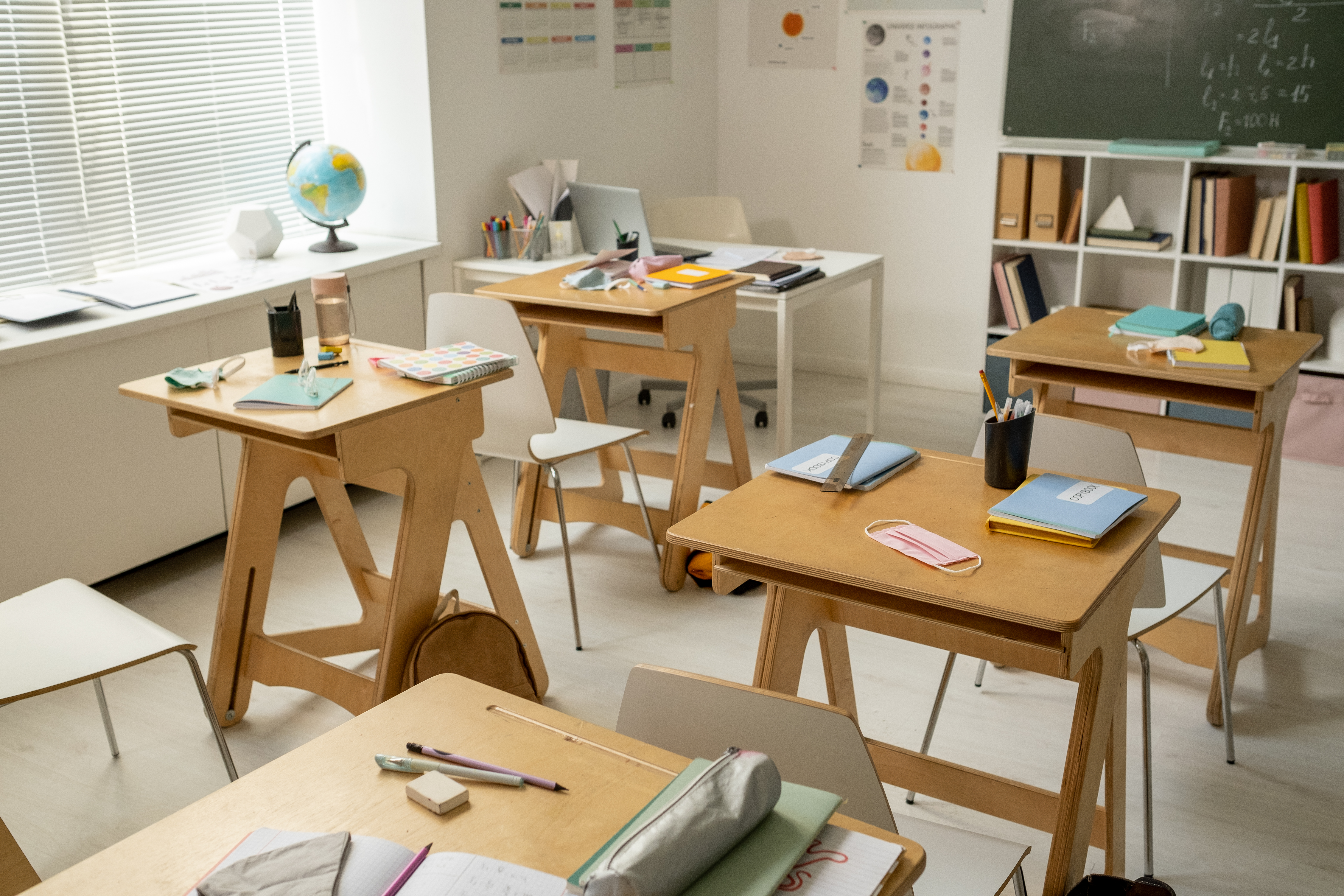 an empty classroom