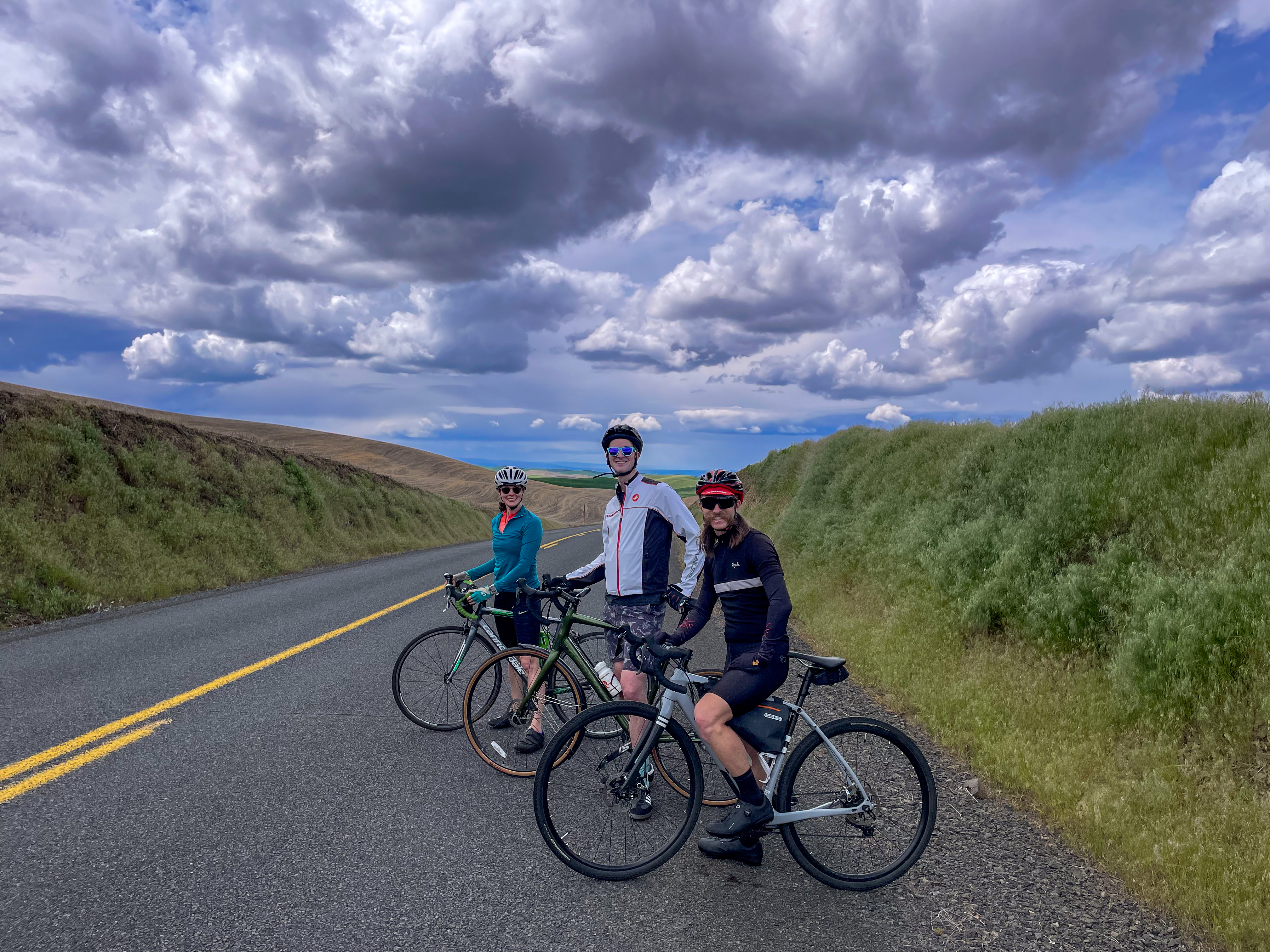 FLO employees on a bike trip.