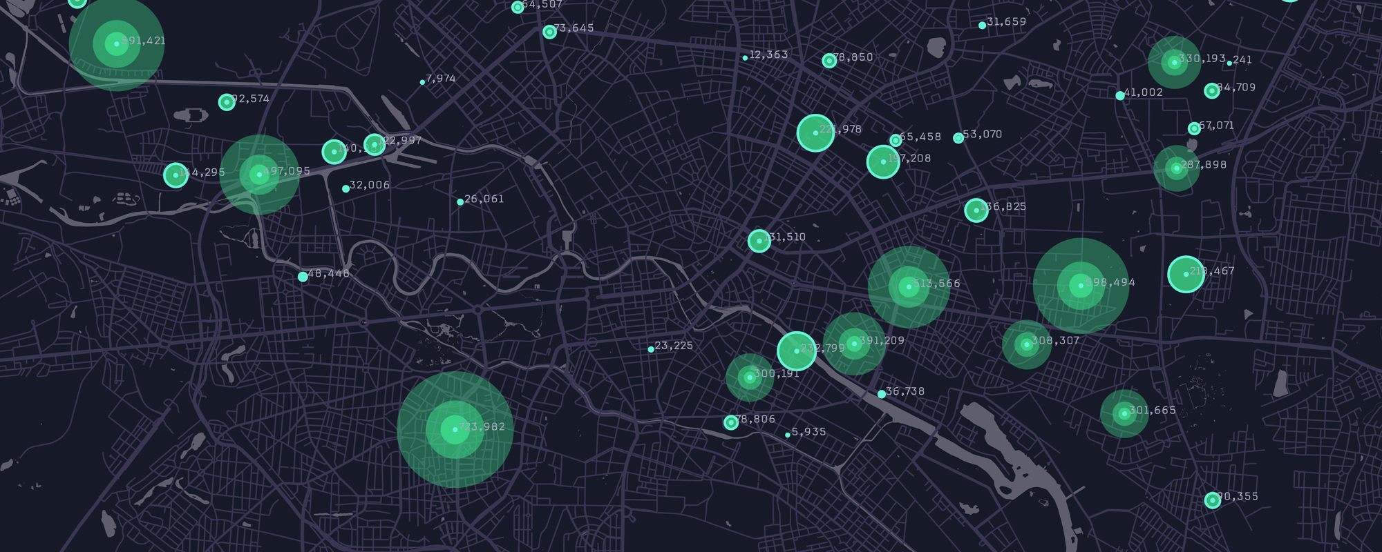 Map with site location data