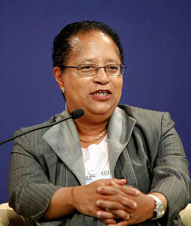 Dr. Shirley Ann Jackson speaking