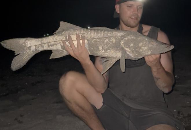 Kyle Pote holding a big fish