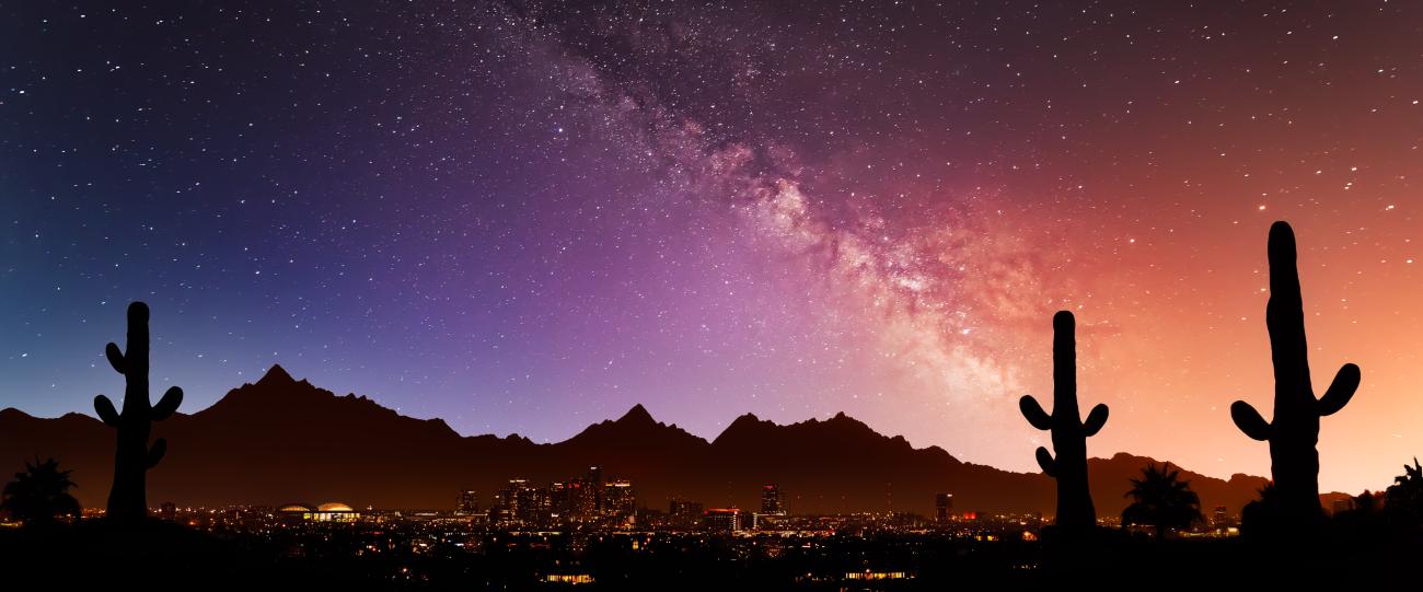 a night sky in Arizona