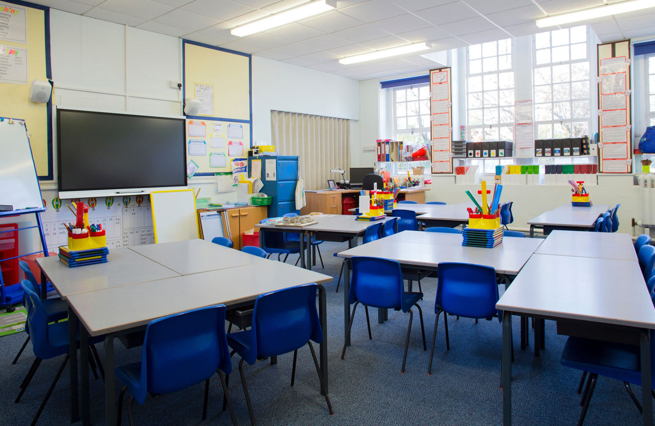 an empty classroom